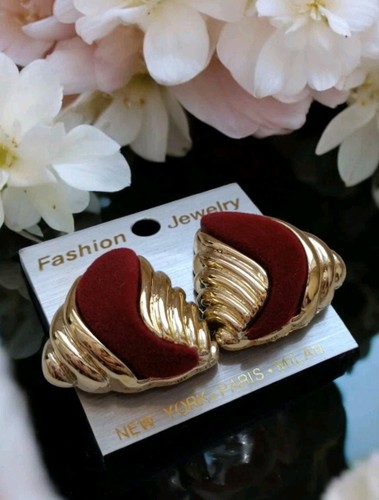 Ohrringe clip trapez samt - trapez,