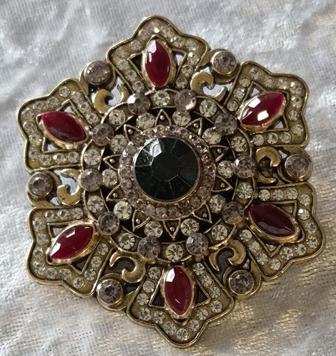 Brosche nadel barock stil rund - nadel,