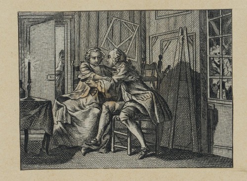 Edelmann und dame - dame,, kupferstich