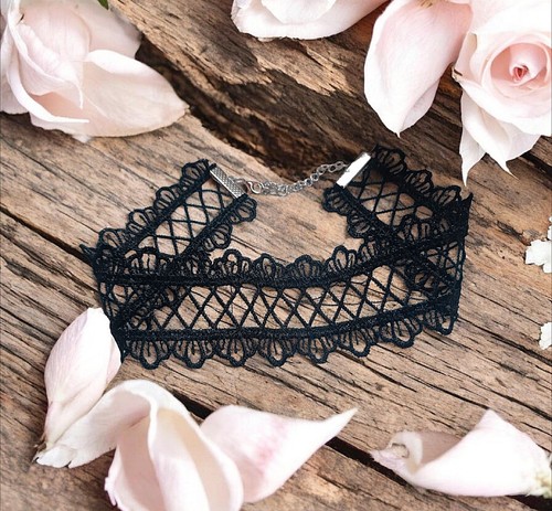 Kette gothic barock - , schwarz