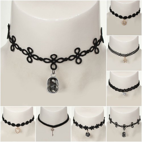 Gothic samthalsband strass - samthalsband,