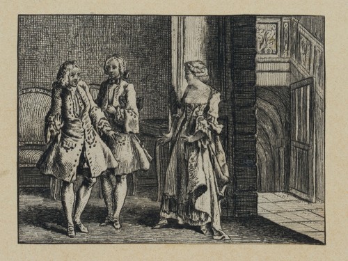 Zwei herren mit dame - zwei,