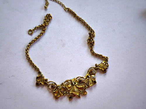 Vintage collier kette gold - collier,
