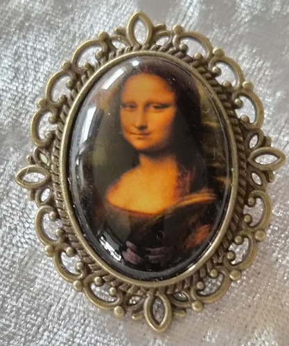 Brosche nadel mona lisa - brosche,