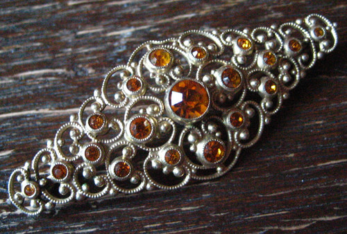 Barock brosche strass gold - barock,